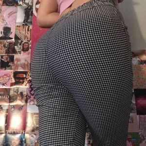 Checkered/ black and white plaid pants